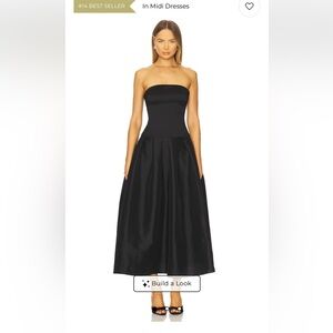 Revolve Black Strapless Evening Gown